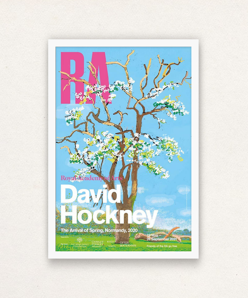 David Hockney, The Arrival of Spring, Normandy Royal Academy Exhibition Poster, 2020