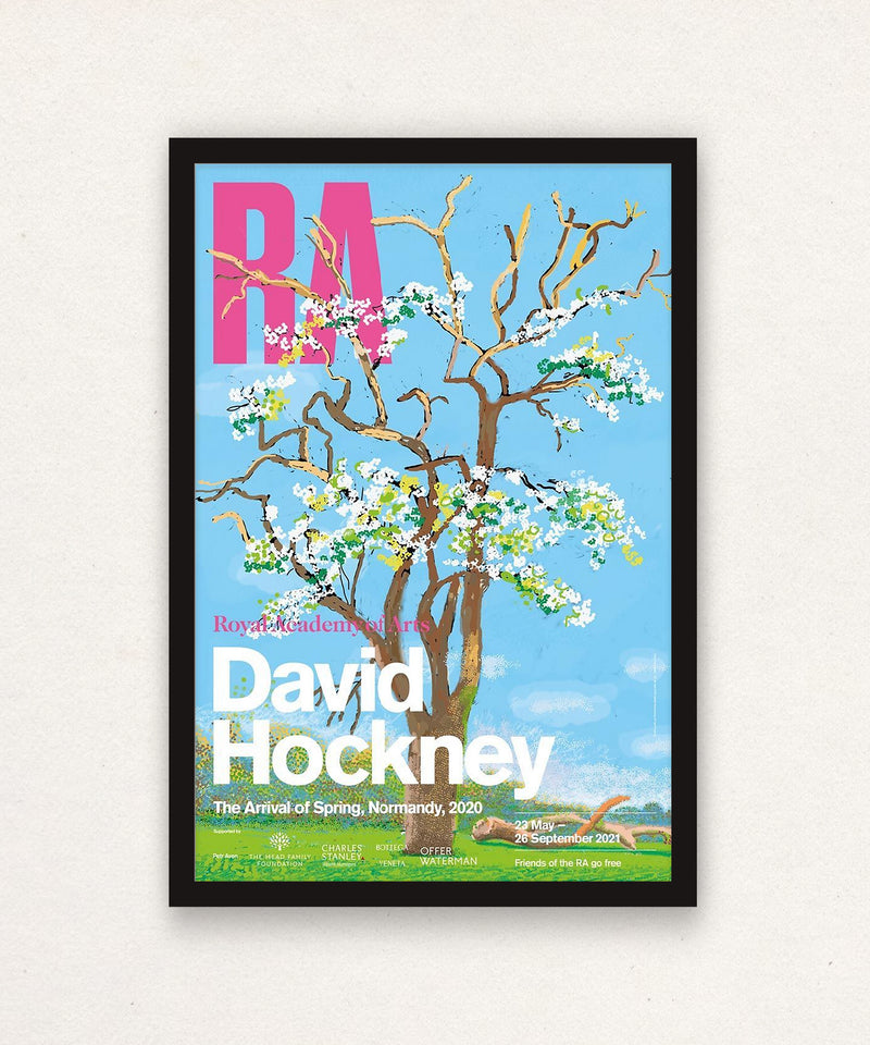 David Hockney, The Arrival of Spring, Normandy Royal Academy Exhibition Poster, 2020