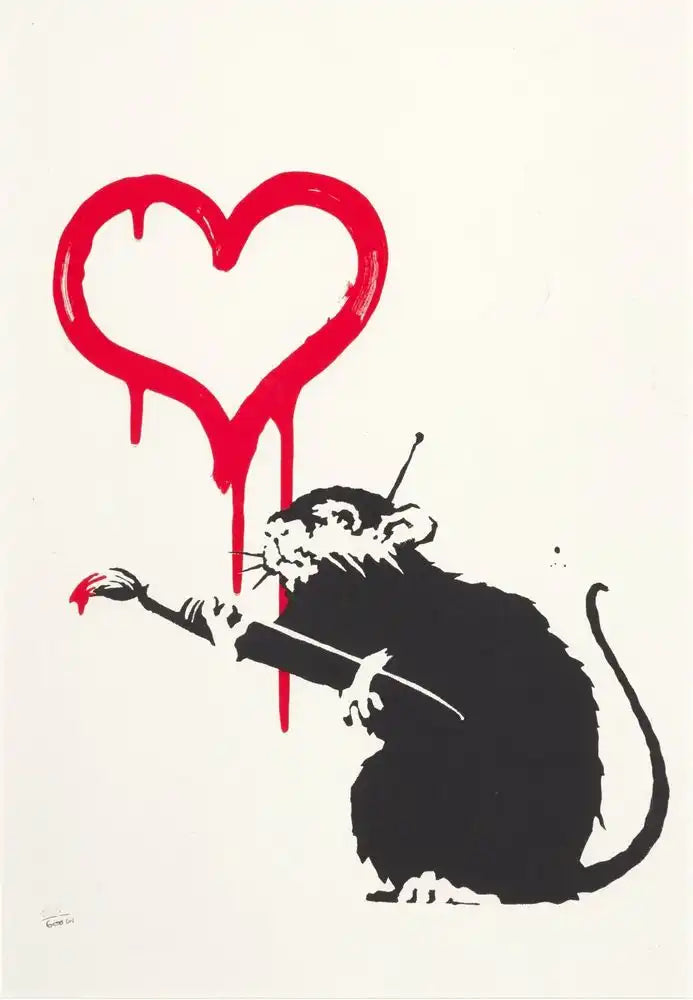 Banksy, Love Rat (Unsigned), 2004