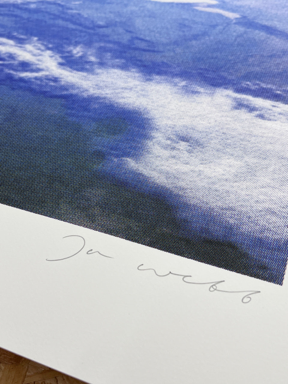 Joe Webb, Deep Dive, 2024 Surreal collage limited edition artwork by contemporary artist Joe Webb for sale, blending vintage imagery with cosmic and pop culture elements, represented by Smolensky Gallery