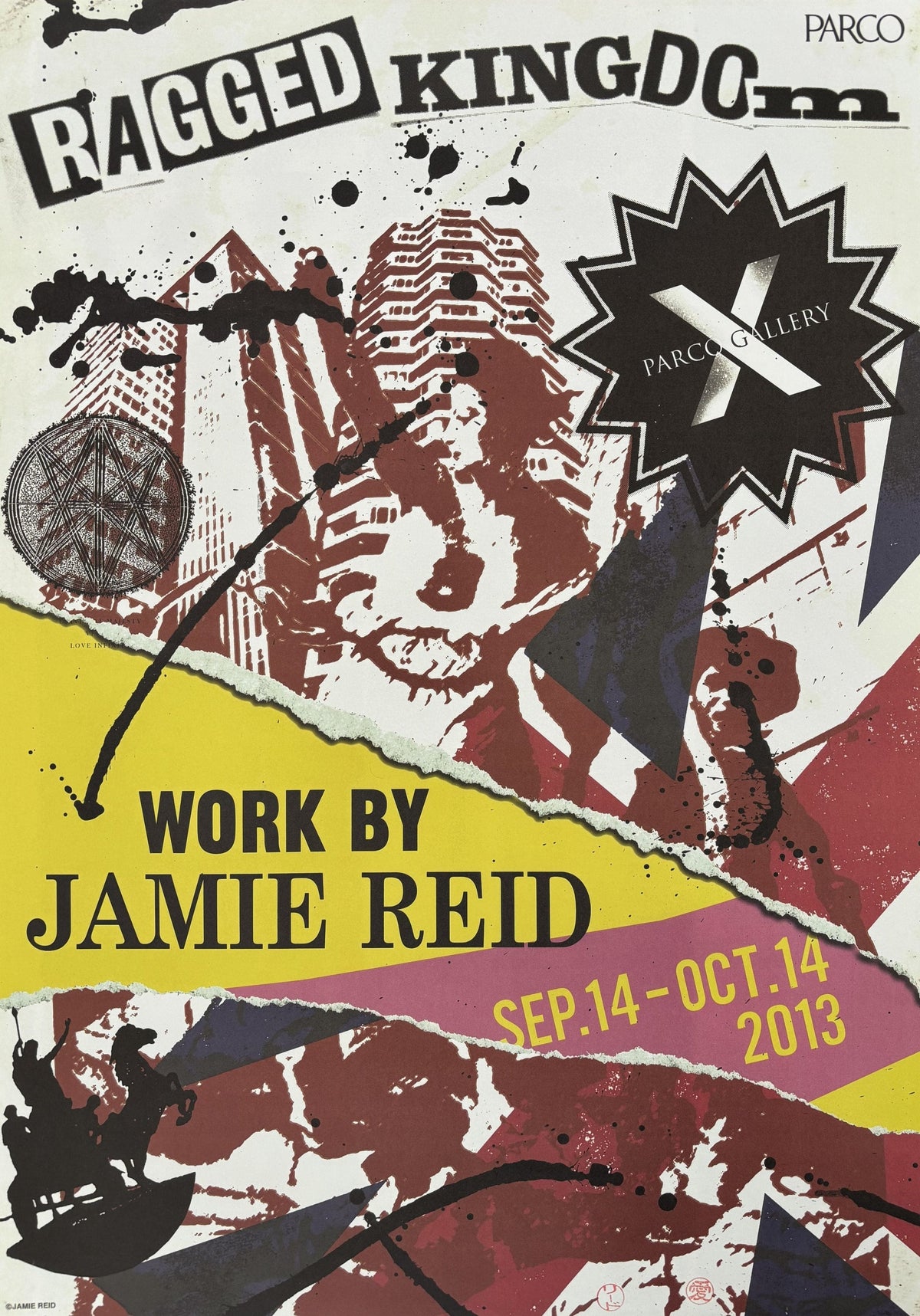 Jamie Reid, Ragged Kingdom Poster (Japan), 2013
