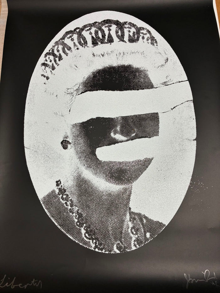 Liberty Queen,(Diamond dust, white on black) Signed edition of 2 (unnumbered) (2011)