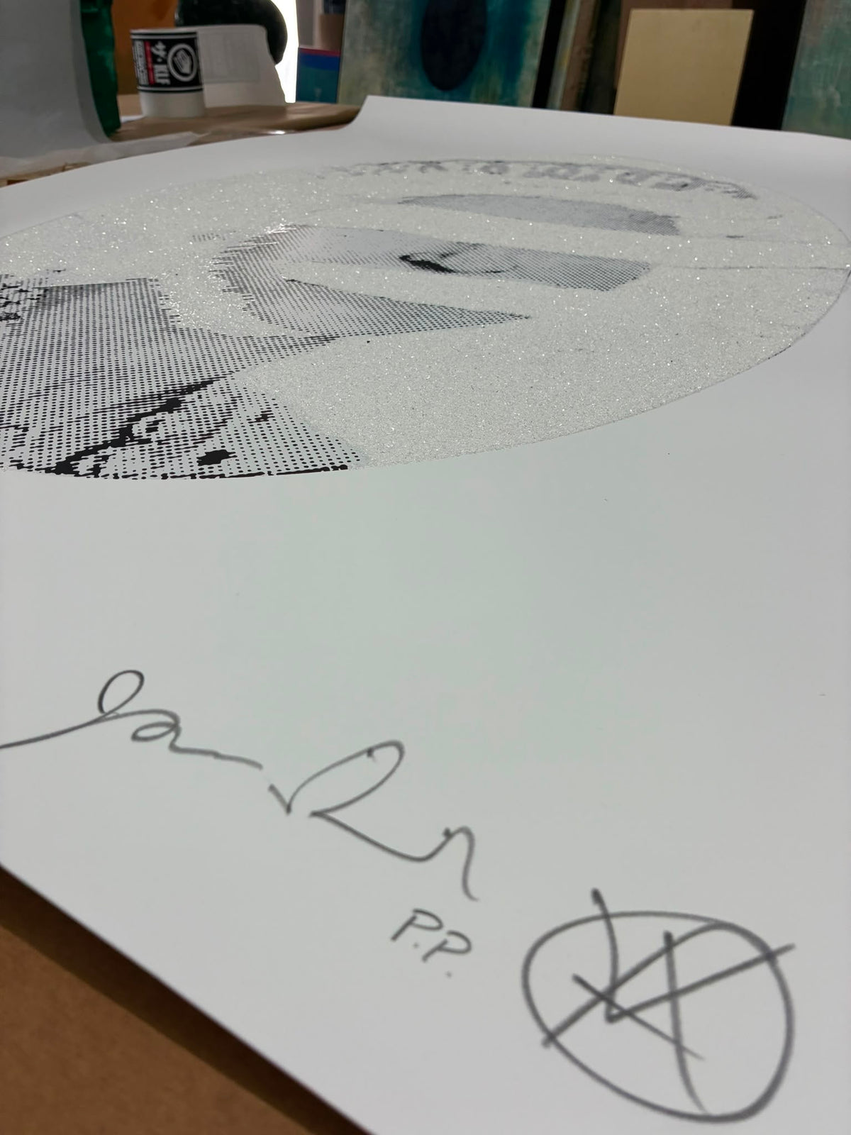 Liberty Queen,(Diamond dust, white on white) Signed edition of 2 Printers proofs (2011)