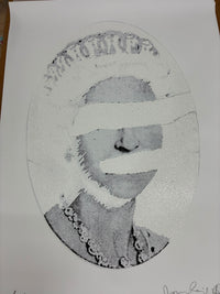 Liberty Queen,(Diamond dust, white on white) Signed edition of 2 Printers proofs (2011)