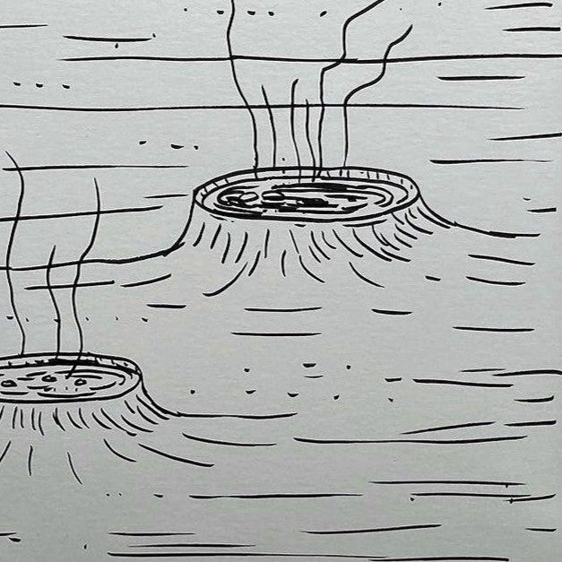 David Shrigley, Untitled (Mulled Wine Served In Craters), 2018