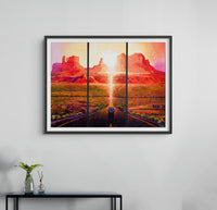 Bob Dylan, Sunset in Monument Valley, from The Retrospectrum Collection (Triptych), 2022