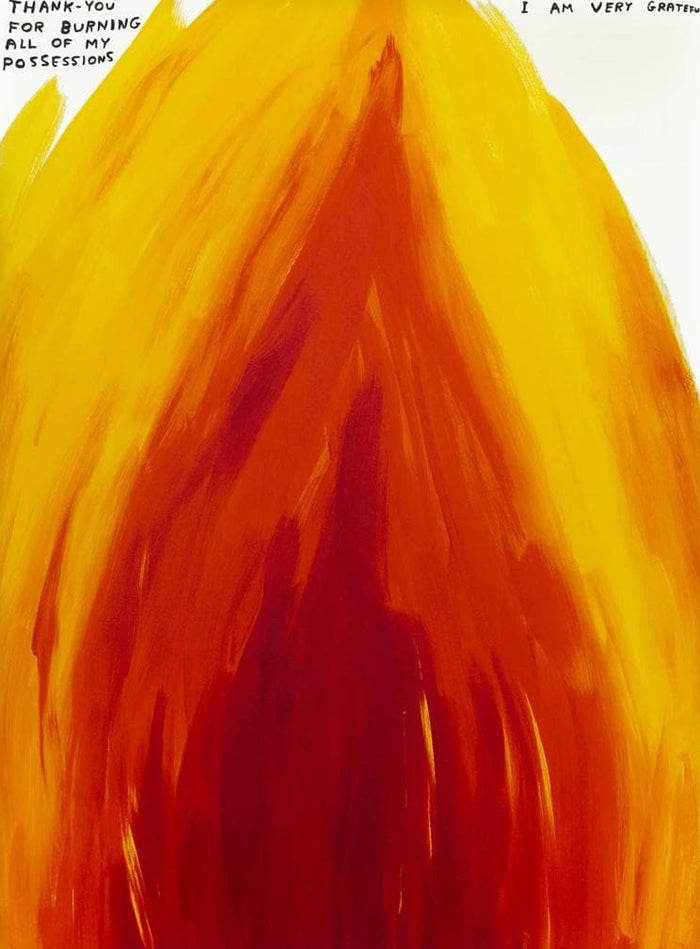 David Shrigley, Thank You For Burning (Framed), 2019