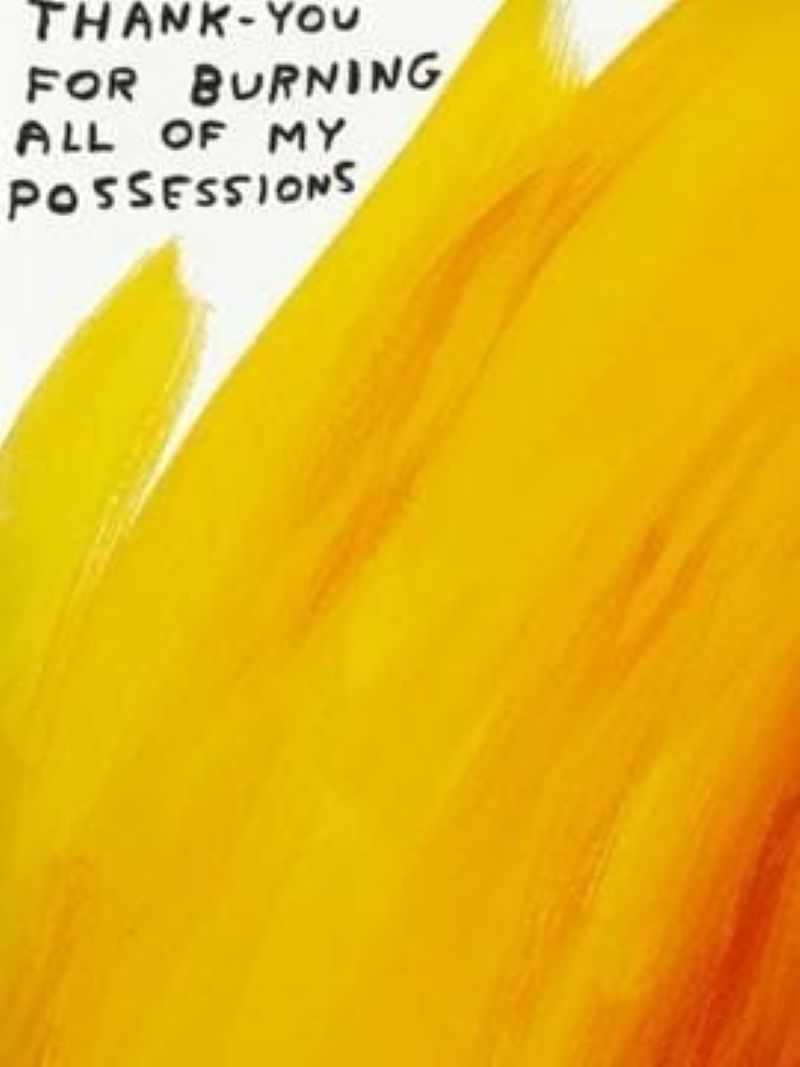 David Shrigley, Thank You For Burning (Framed), 2019