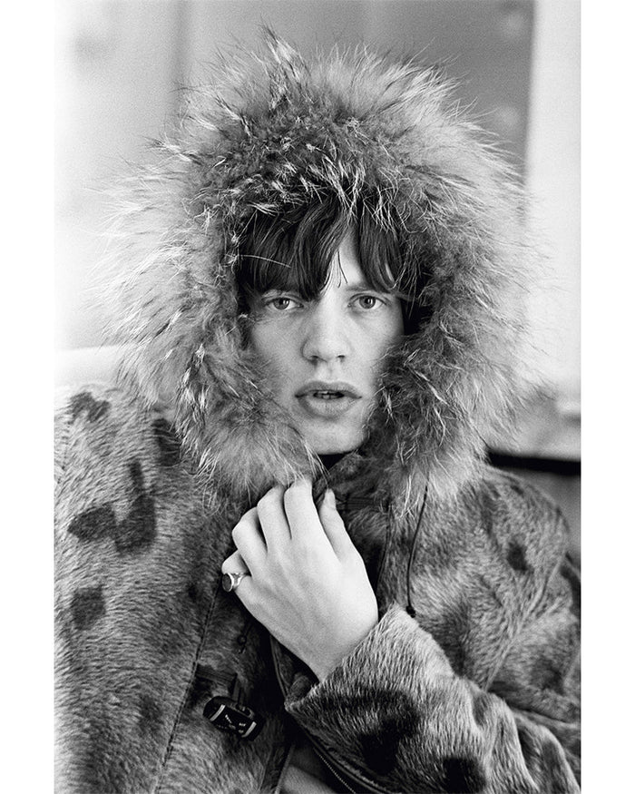 Terry O'Neill, Mick Jagger in a fur parka, 1964