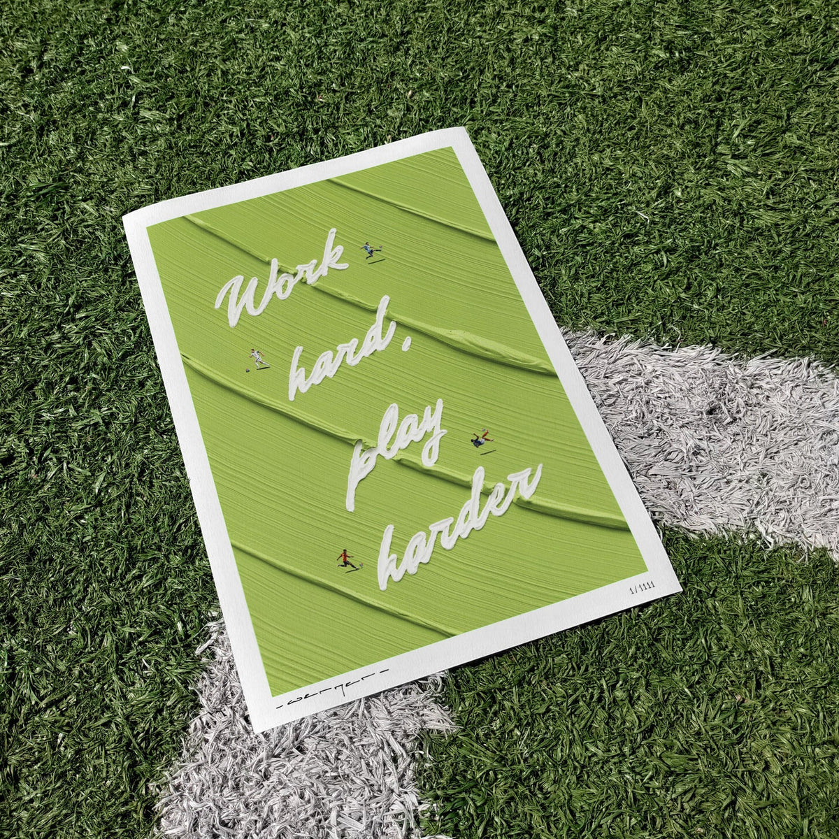 Werner Bronkhorst: Work hard, play harder signed poster print-Smolensky Gallery