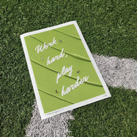 Werner Bronkhorst: Work hard, play harder signed poster print-Smolensky Gallery