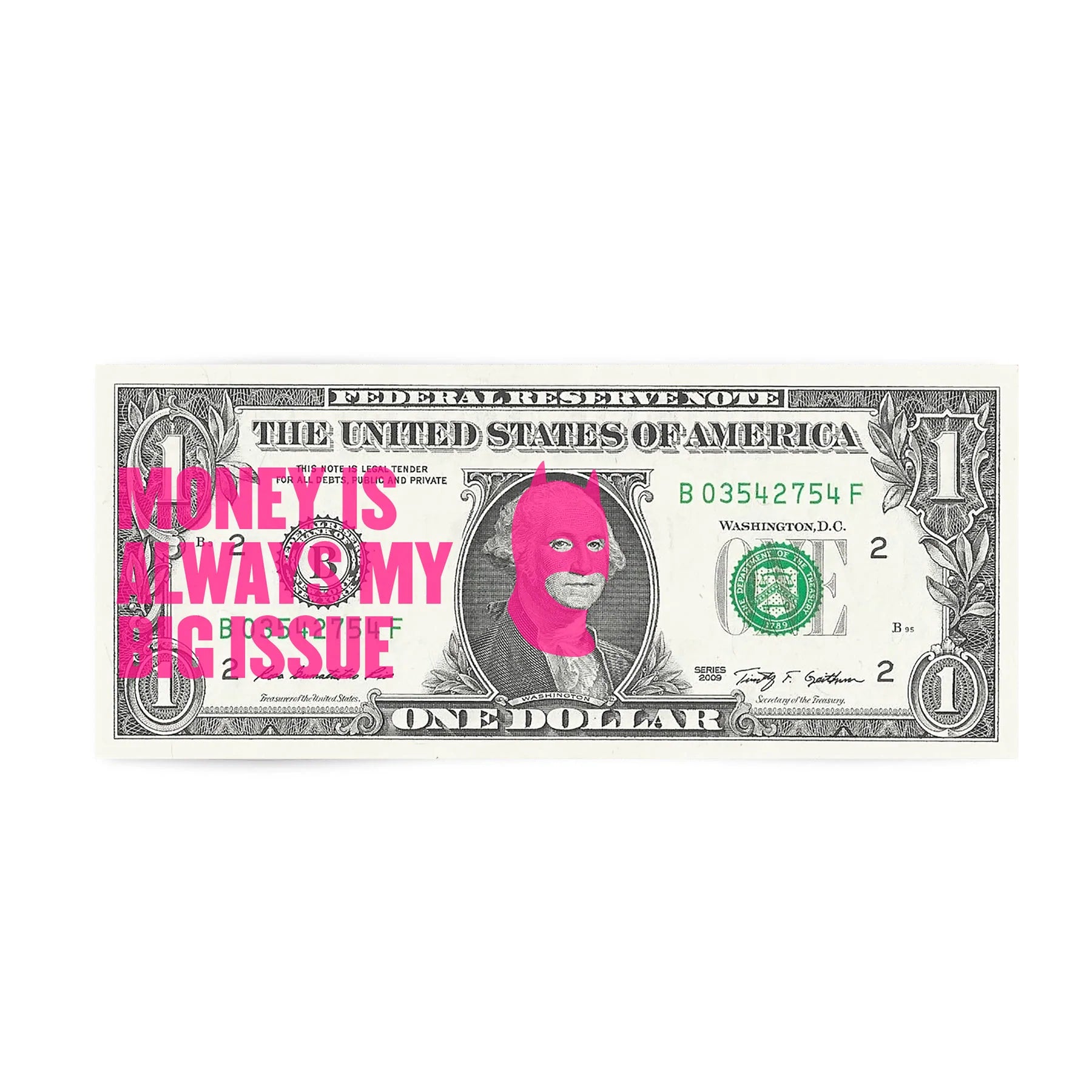 Rich Enough to be Batman - "Big Issue" Dollar Note - Smolensky Gallery
