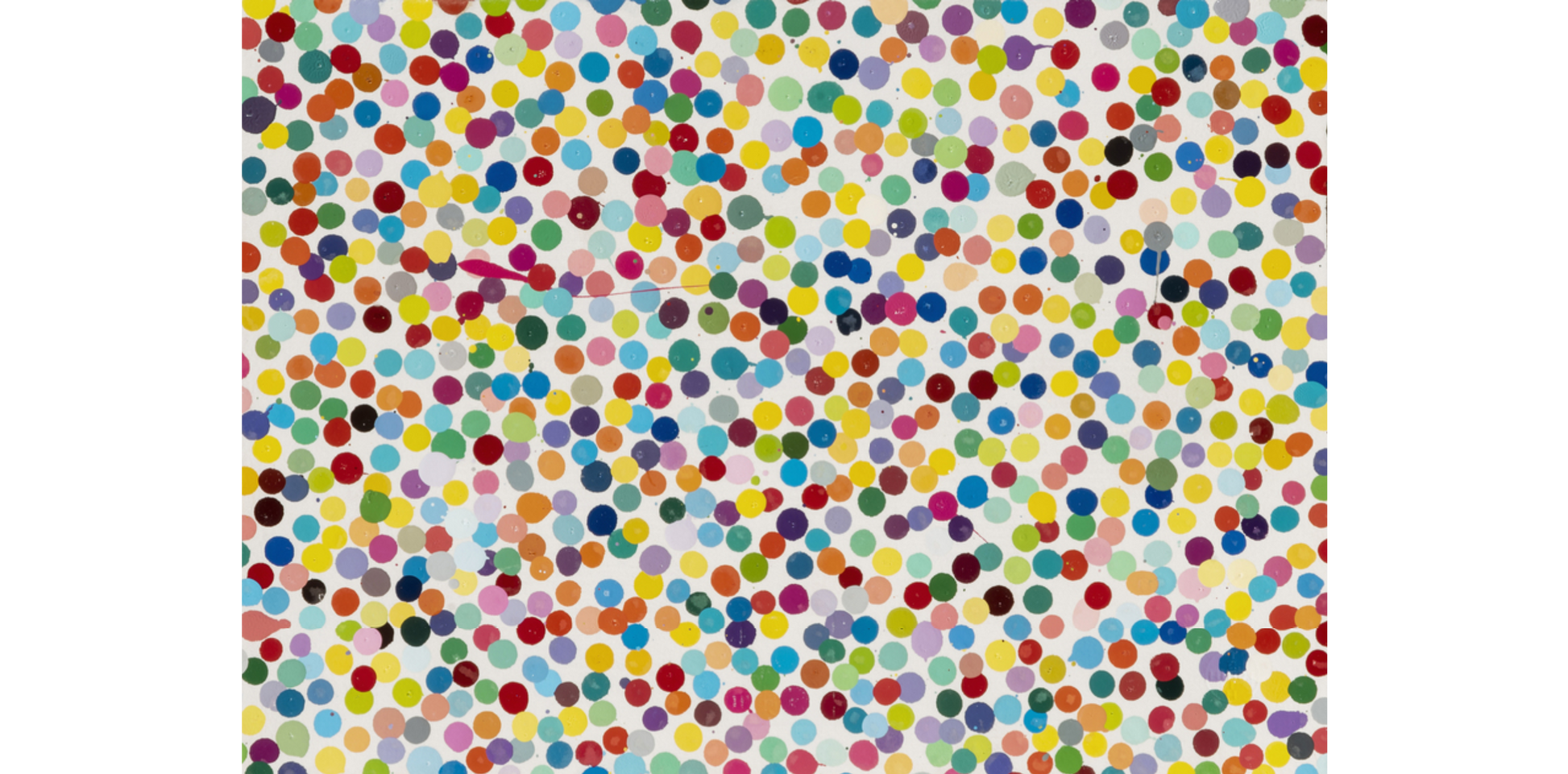 Damien Hirst, The Currency Physical Print For Sale series of enamel coloured dots on paper