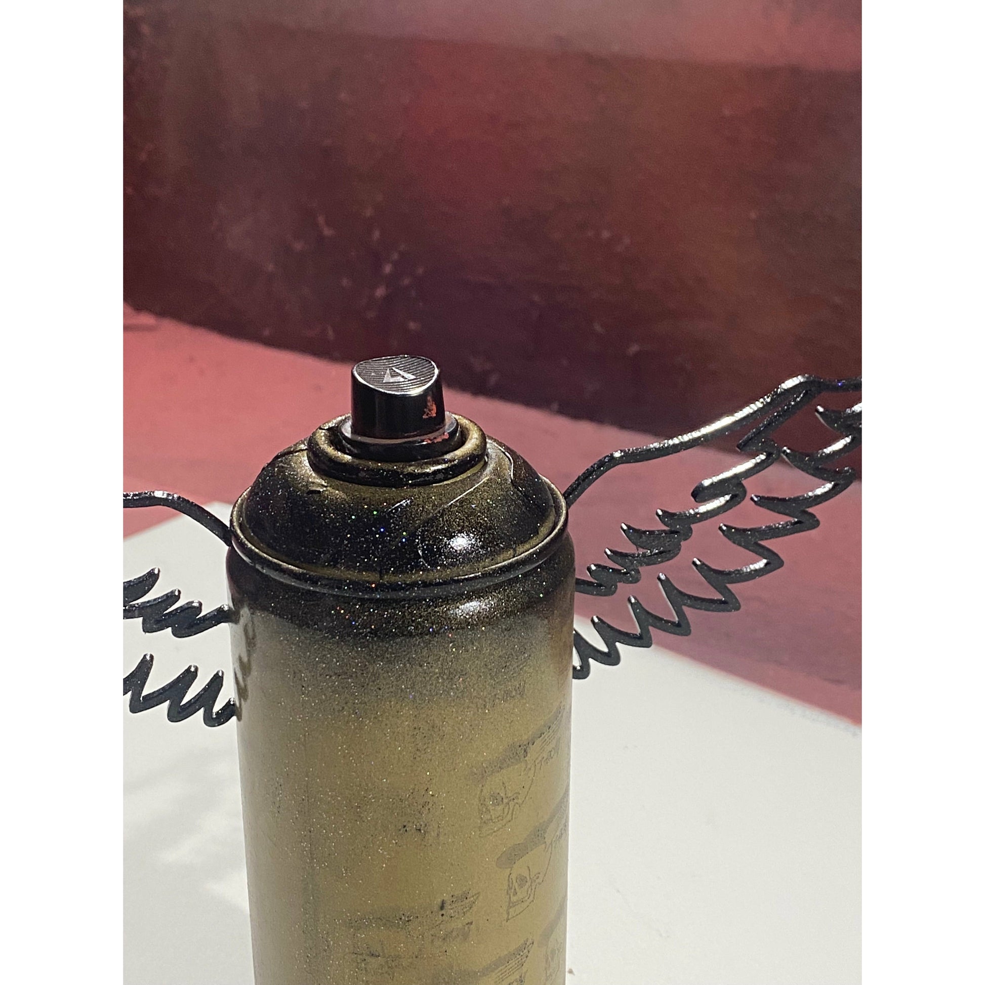 Black and gold winged spray can - Smolensky Gallery