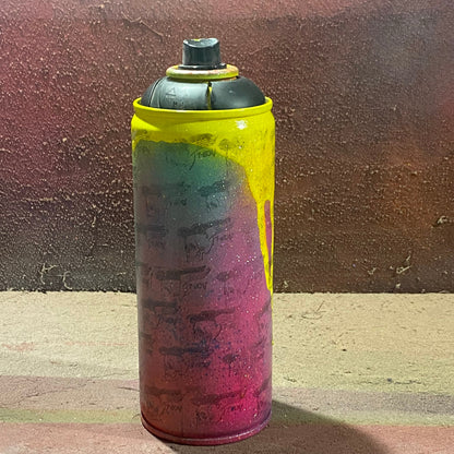Purple and yellow signature spray can - Smolensky Gallery