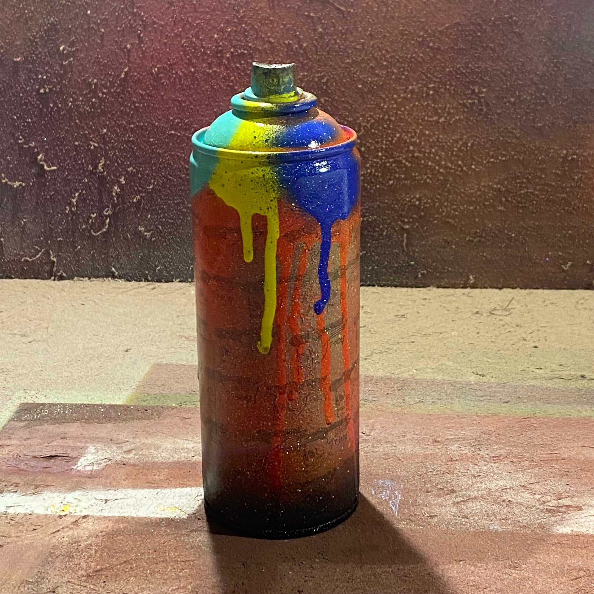 Blue and yellow logo spray can - Smolensky Gallery