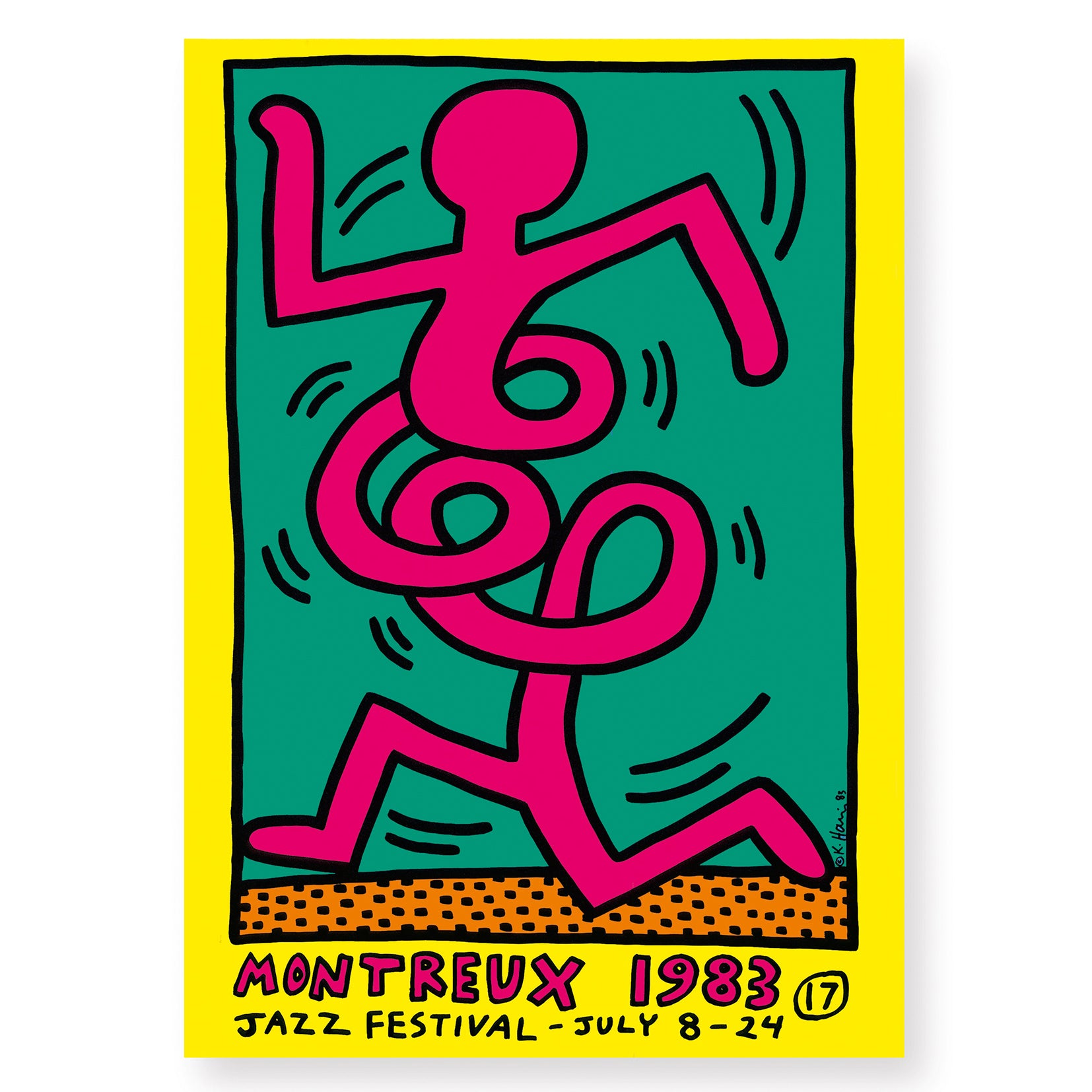 Keith Haring, Montreux Jazz Festival 1983 (Pink) - Smolensky Gallery