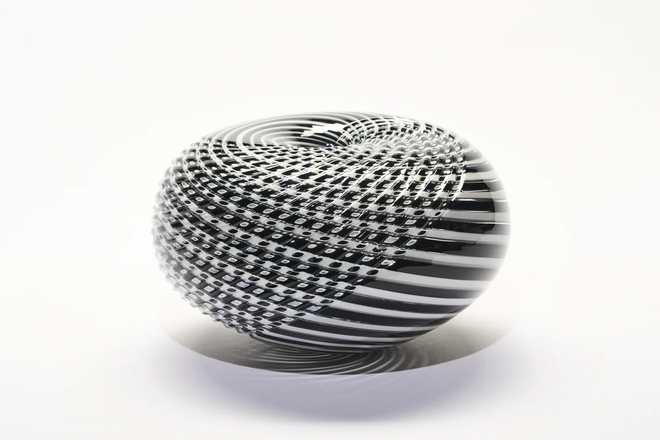 GATHER | Black and White Medium Half Cut Woven - Smolensky Gallery