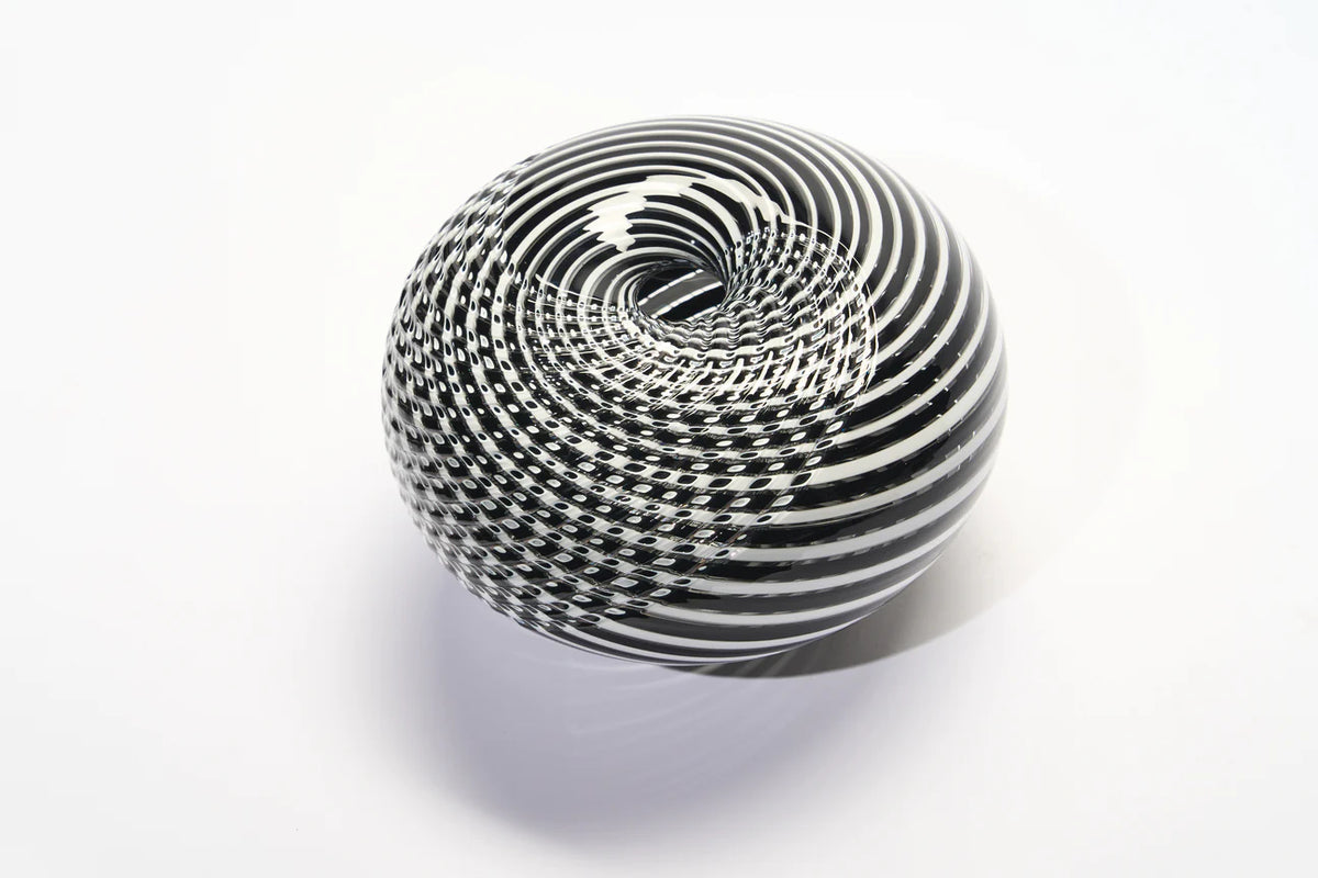 GATHER | Black and White Medium Half Cut Woven - Smolensky Gallery