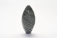 GATHER | Black and White Medium Tall Ovoid Half Cut Woven - Smolensky Gallery