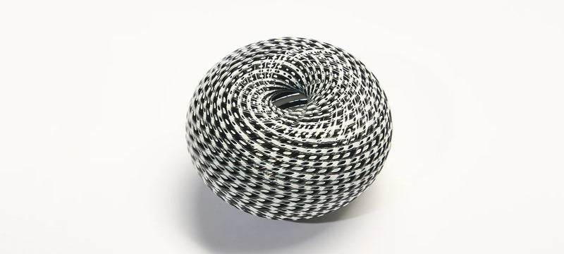 Black & White Woven Medium Basket - Smolensky Gallery