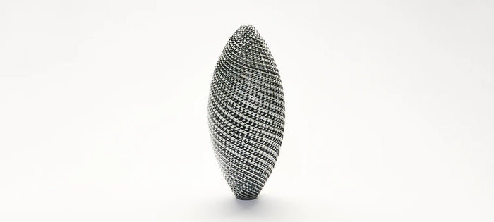 Black & White Woven Large Ovoid - Smolensky Gallery