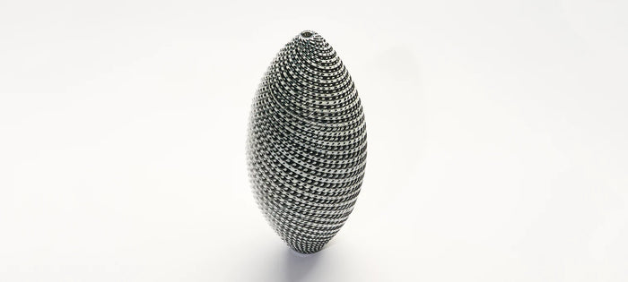 Black & White Woven Large Ovoid - Smolensky Gallery