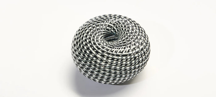 Black & White Woven Medium Basket - Smolensky Gallery