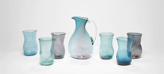 Blue and Grey - Jug and Glasses - Smolensky Gallery