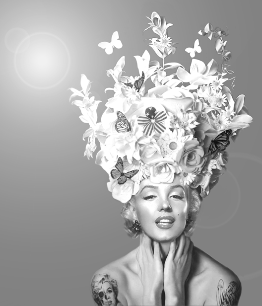 Marilyn Natural Beauty Black And White - Smolensky Gallery