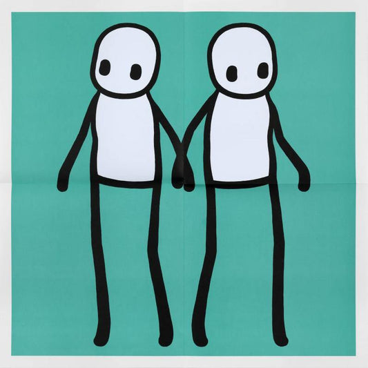 Holding Hands Teal Print (2020) - Smolensky Gallery