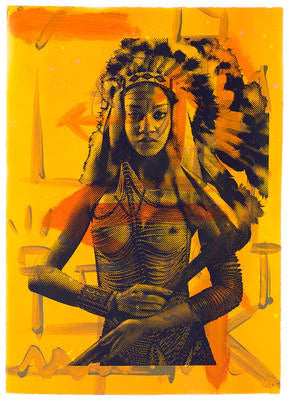 Apache Girl HPM - Yellow - Smolensky Gallery