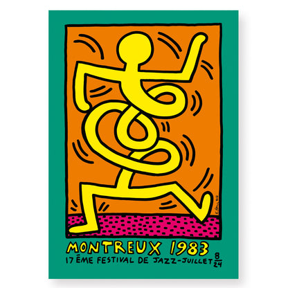Keith Haring, Montreux Jazz Festival, 1983 (Yellow) - Smolensky Gallery