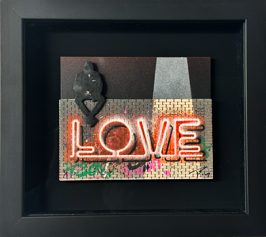 'Love is the light' Original £10 red edition of one - Smolensky Gallery