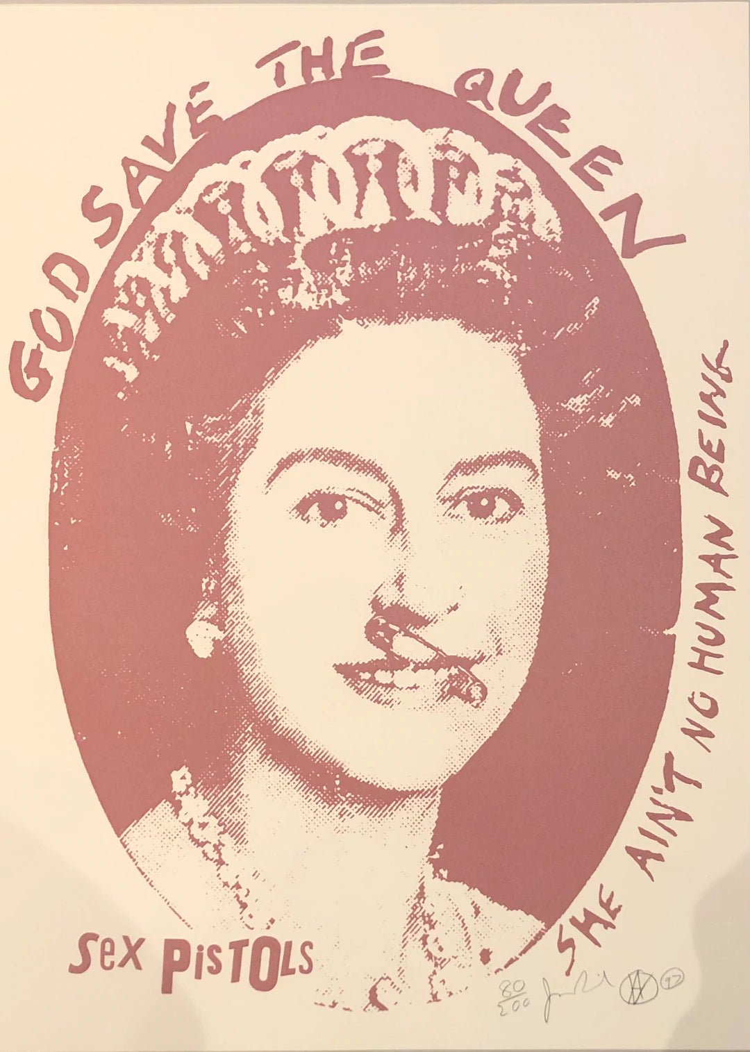 God Save The Queen, Red on White - Smolensky Gallery